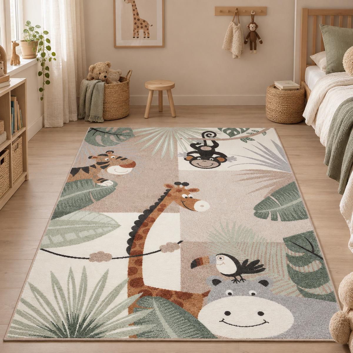KINDER TEPPICH SOFTSTAR KIDS TIERWELT - Mintgrün, Textil (160/230cm) - Pergamon