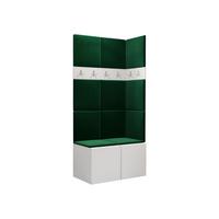 GARDEROBEN-SET Orion I - Weiß/Grün, Holzwerkstoff/Kunststoff (84/186/46cm) - MIRJAN24