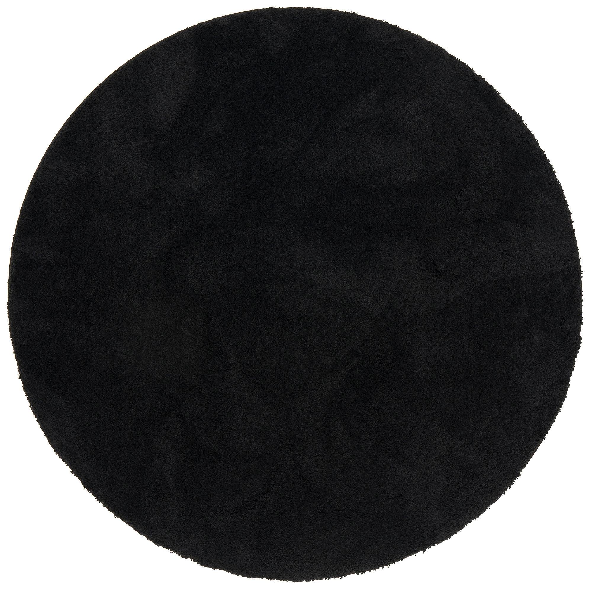 HOCHFLOR SUPER SOFT TEPPICH SILKY RUND - Schwarz, Textil (200/200cm) - Pergamon