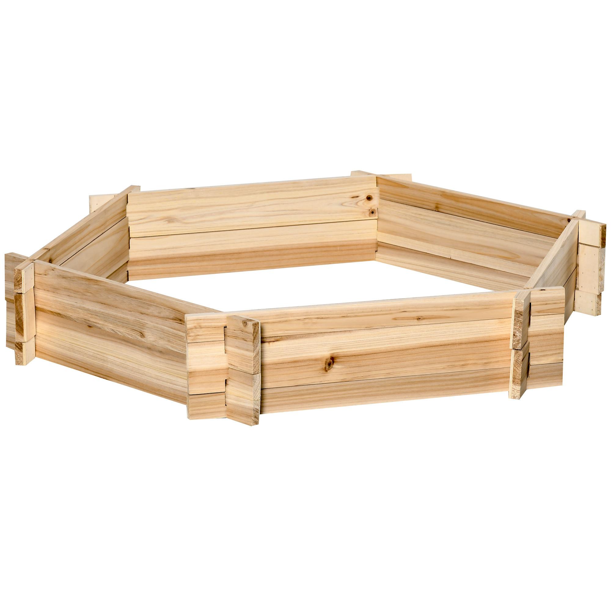 HOCHBEET, Naturfarben - Naturfarben, Holz (92/16/100cm) - Outsunny