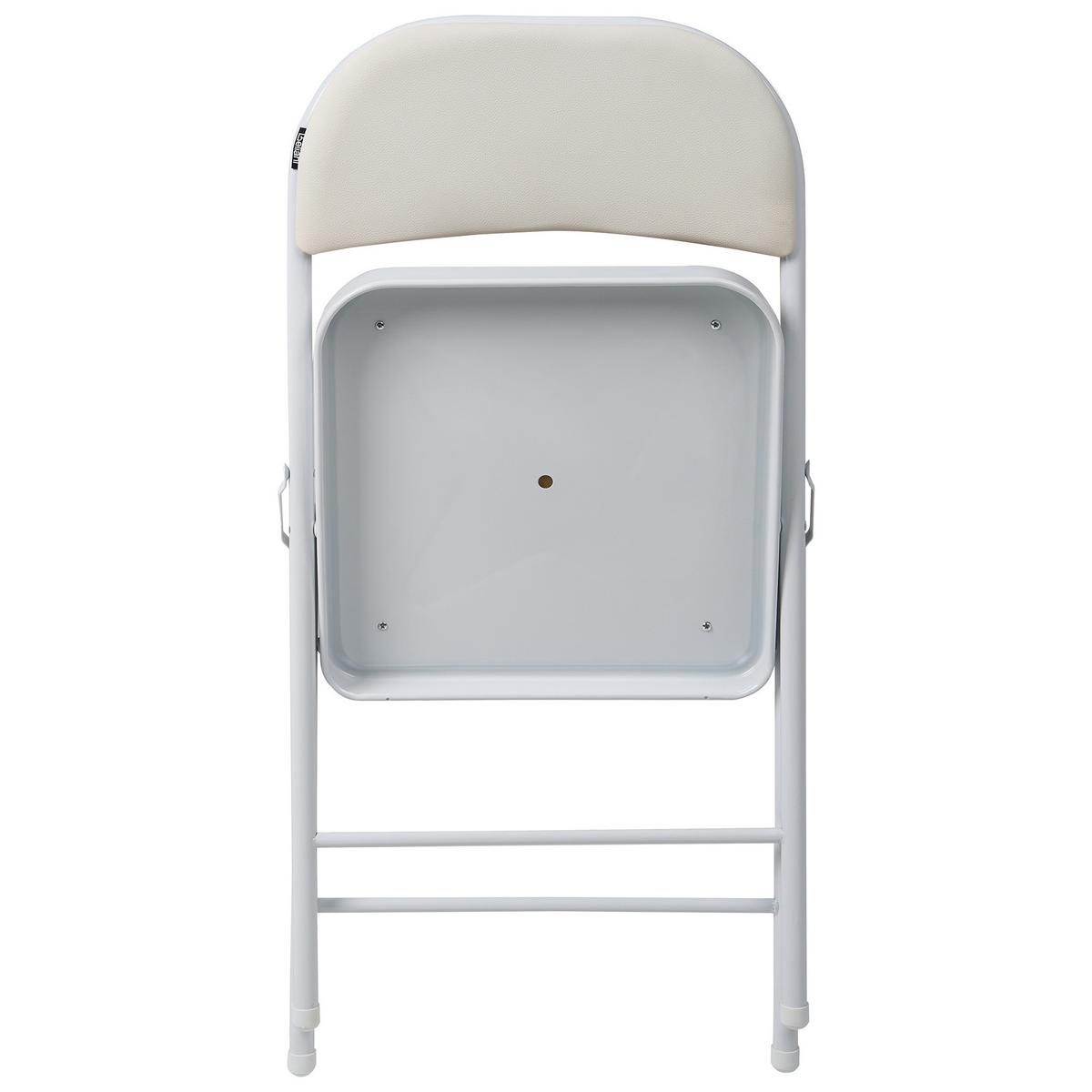 KLAPPSTUHL 4er-Set Metall Weiß Shasta - Weiß, Metall (45/77/47cm) - Beliani