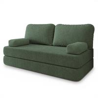 BETTSOFA NIKSI aus Schaumstoff Bucle-Stoff Grün Schlaffunktion - Grün, Textil (170/86/80cm) - MASSENO