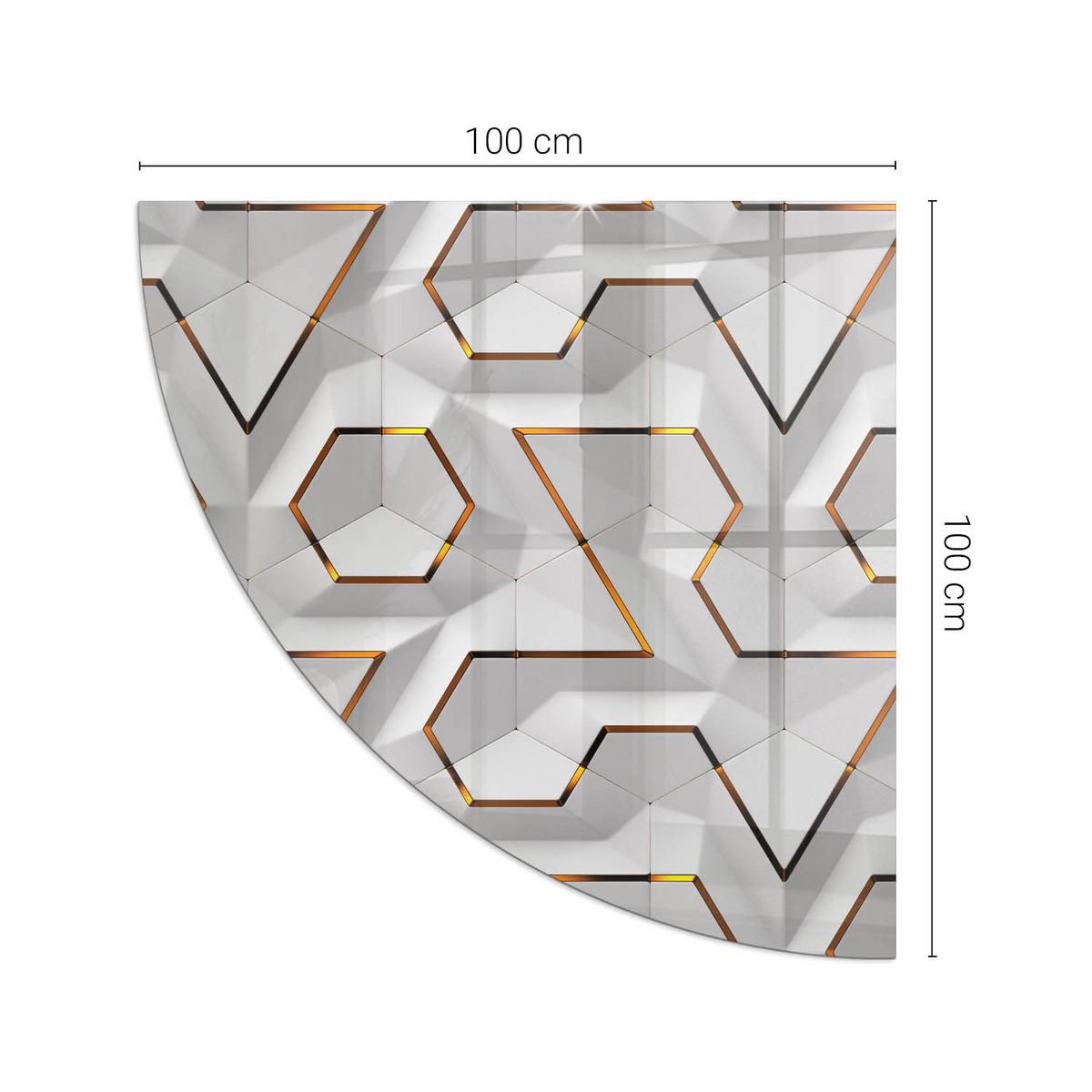 GLASPLATTE für Kamin 100x100 cm - Weiß, Glas (100/100/0.4cm) - TULUP
