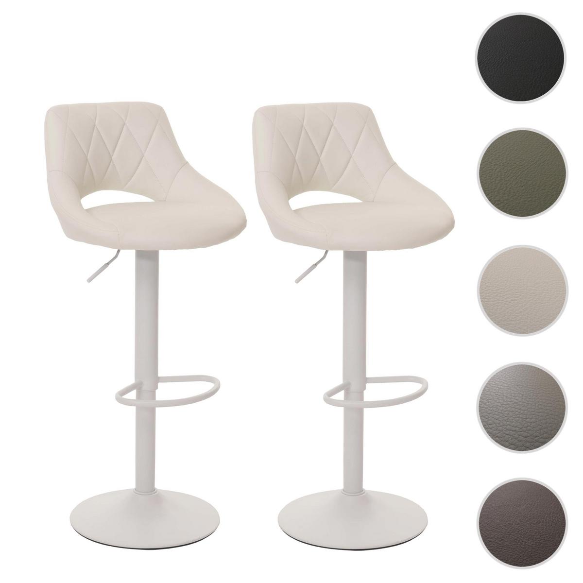 BARHOCKER Weiß 2er-Set - Weiß, Textil (47/107/44cm) - MCW
