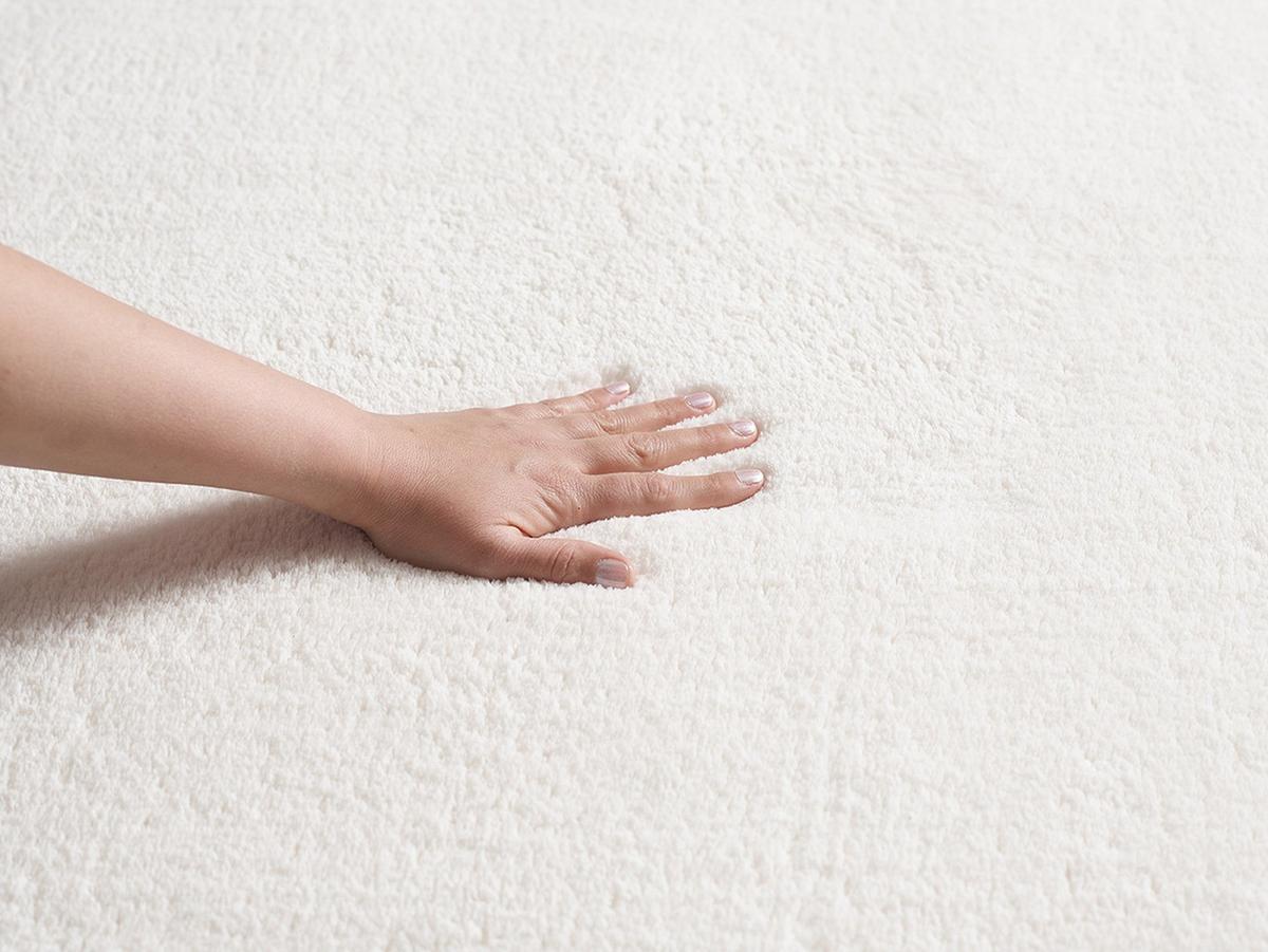 HOCHFLORTEPPICH Antirutsch Uni TIRSO Polyester Creme 160 x 220 cm - Beige, Textil (160/220cm) - KADIMA DESIGN