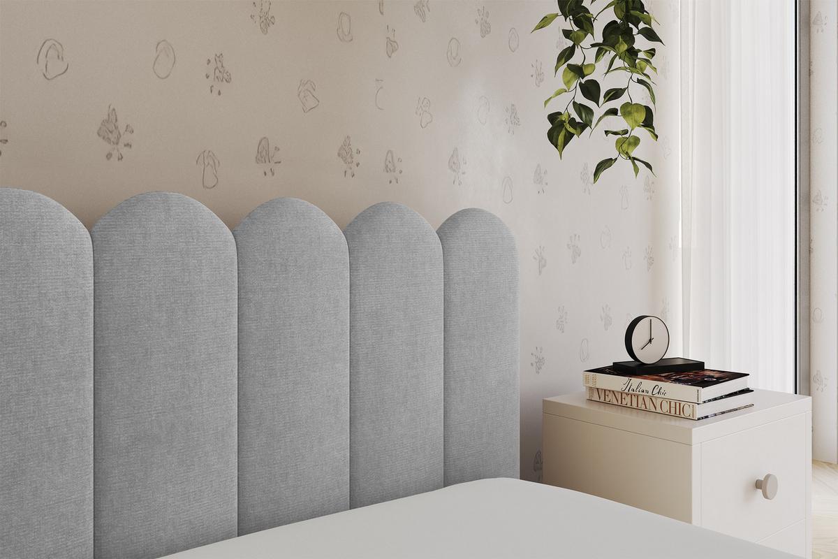 EINZELLBETT Jugendbett mit Bettkasten und Matratze H3/H4, Links - ARTY 100x200 Grau - Hellgrau, Holzwerkstoff/Textil (100/200cm) - ALTDECOR