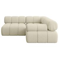 ECKSOFA modulares Sofa Mende-L1 - 190x190x70 cm Beige Bouclé - Beige, Holzwerkstoff/Textil (190/190cm) - ALTDECOR