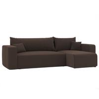 ECKSOFA Luna Mit Schlaffunktion - Braun, Holzwerkstoff/Textil (145/248cm) - Fun Möbel