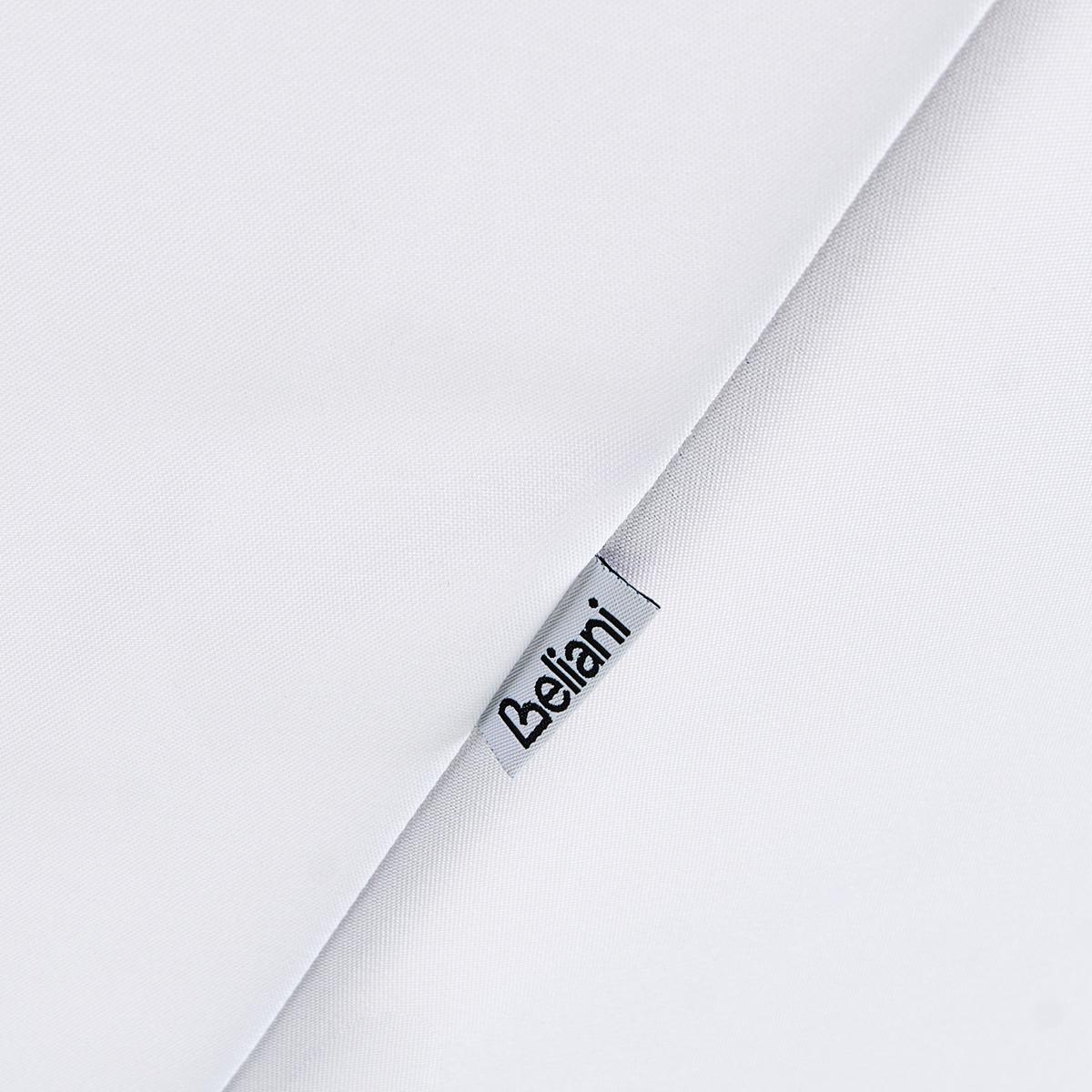 MARKTSCHIRM 258 cm Weiß Murasa - Weiß/Braun, Textil (258/258cm) - Beliani