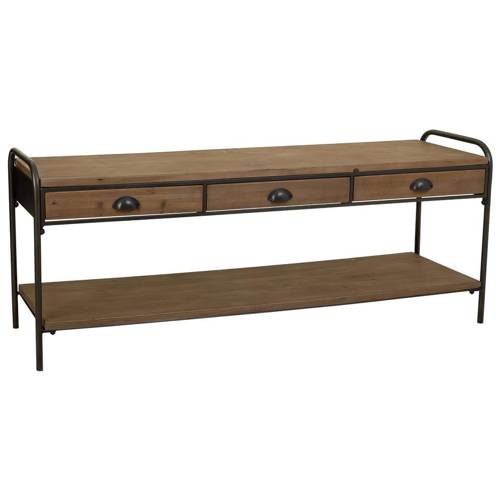 SIDEBOARD aus Holz und Metall 149x38x58 braunem - Braun, Holz (149/58/38cm) - Wanderlust