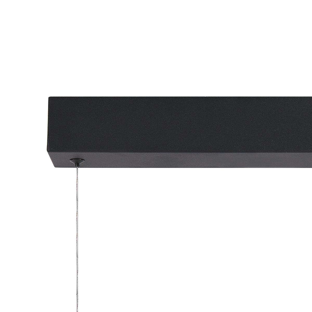 HÄNGELEUCHTE Calao 17/120/160 cm - Schwarz, Metall (17/120/160cm) - Beliani