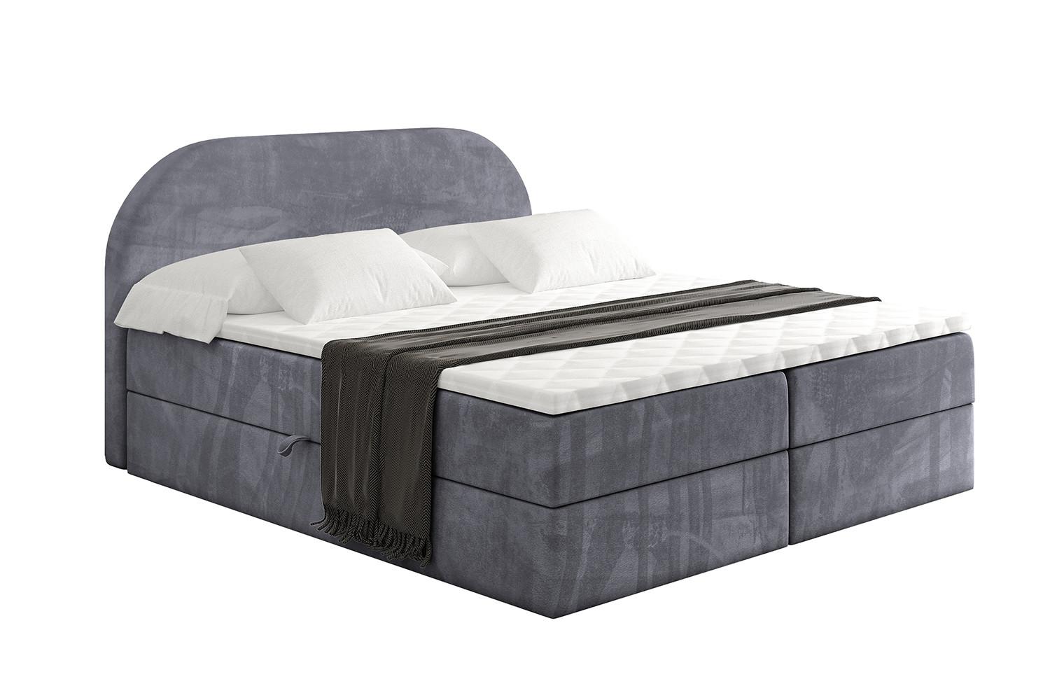 BOXBETT mit Matratze H3 und Lattenrost - NOX - 120x200 - Dunkelgrau Casablanca - Dunkelgrau, Holzwerkstoff/Kunststoff (120/200cm) - ALTDECOR