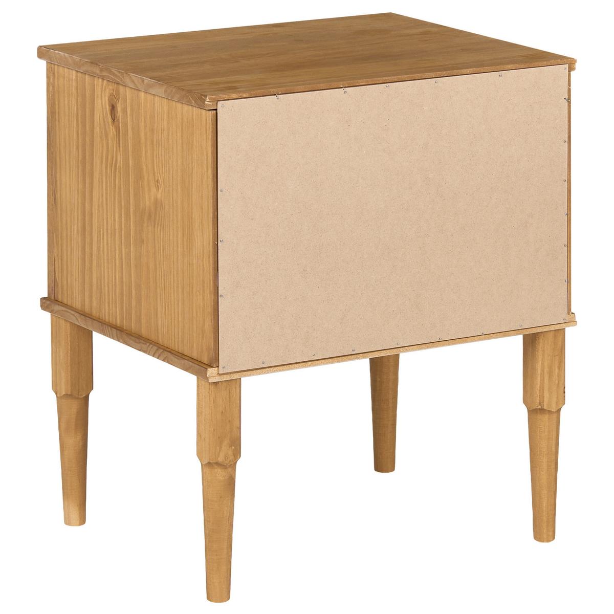 NACHTTISCH mit 2 Schubladen Kiefernholz Hellbraun Tauriac - Hellbraun/Braun, Holz - Beliani