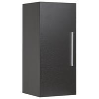 BAD HÄNGESCHRANK schwarz Bilbao - Silberfarben/Schwarz, Holzwerkstoff (40/88/35cm) - Beliani