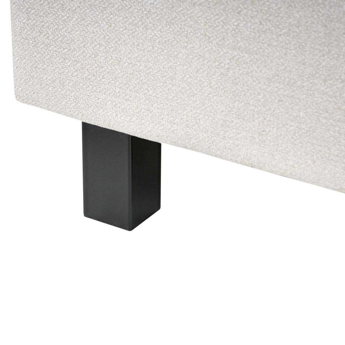 BETT mit Lattenrost 160/200 cm Stoff Beige Sennez - Beige, Textil (160/200cm) - Beliani