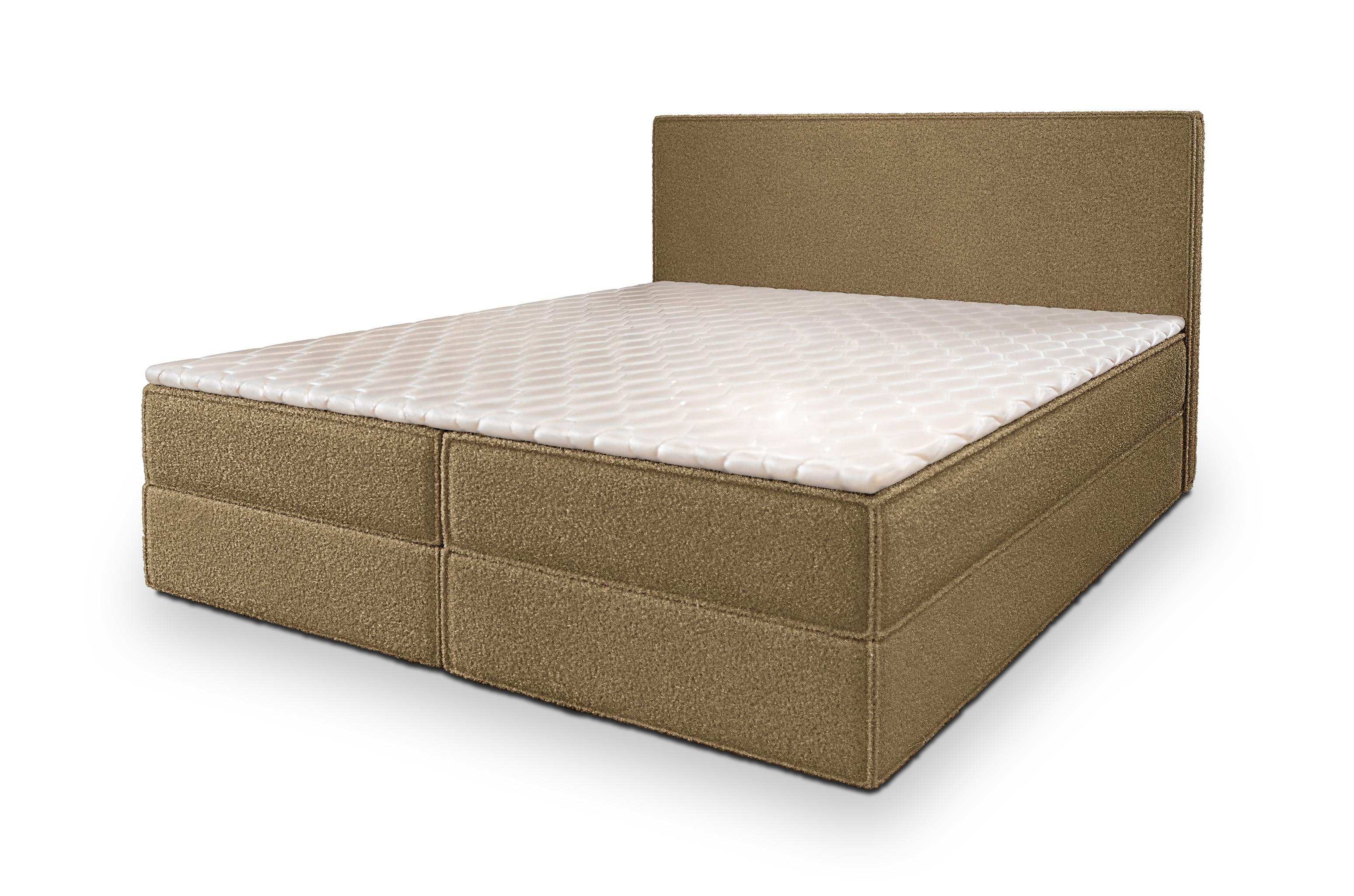 BOXBETT PELLIO 180x200 cm mit Matratze und Topper - Orange - Orange, Holz (180/200cm) - MASSENO