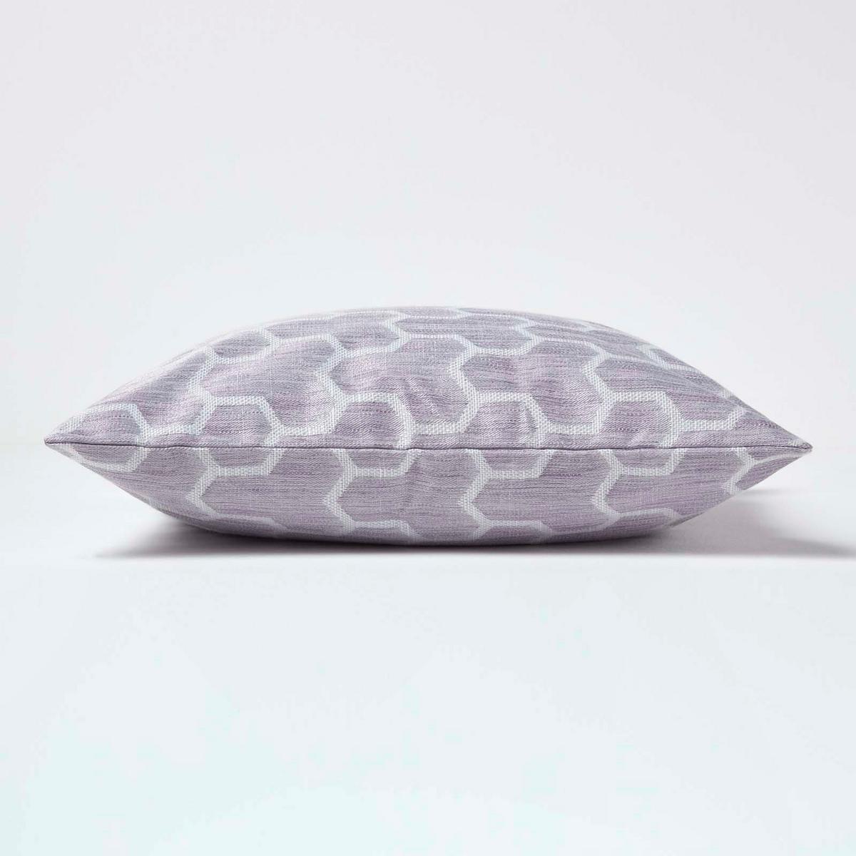 KISSENHÜLLE Jacquard geometrisch 45/45 cm - Flieder, Textil (45/45cm) - Homescapes