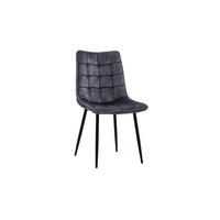 STUHL CLARA Anthrazit Velvet - Anthrazit, Textil (48/88/60cm) - KAWOLA
