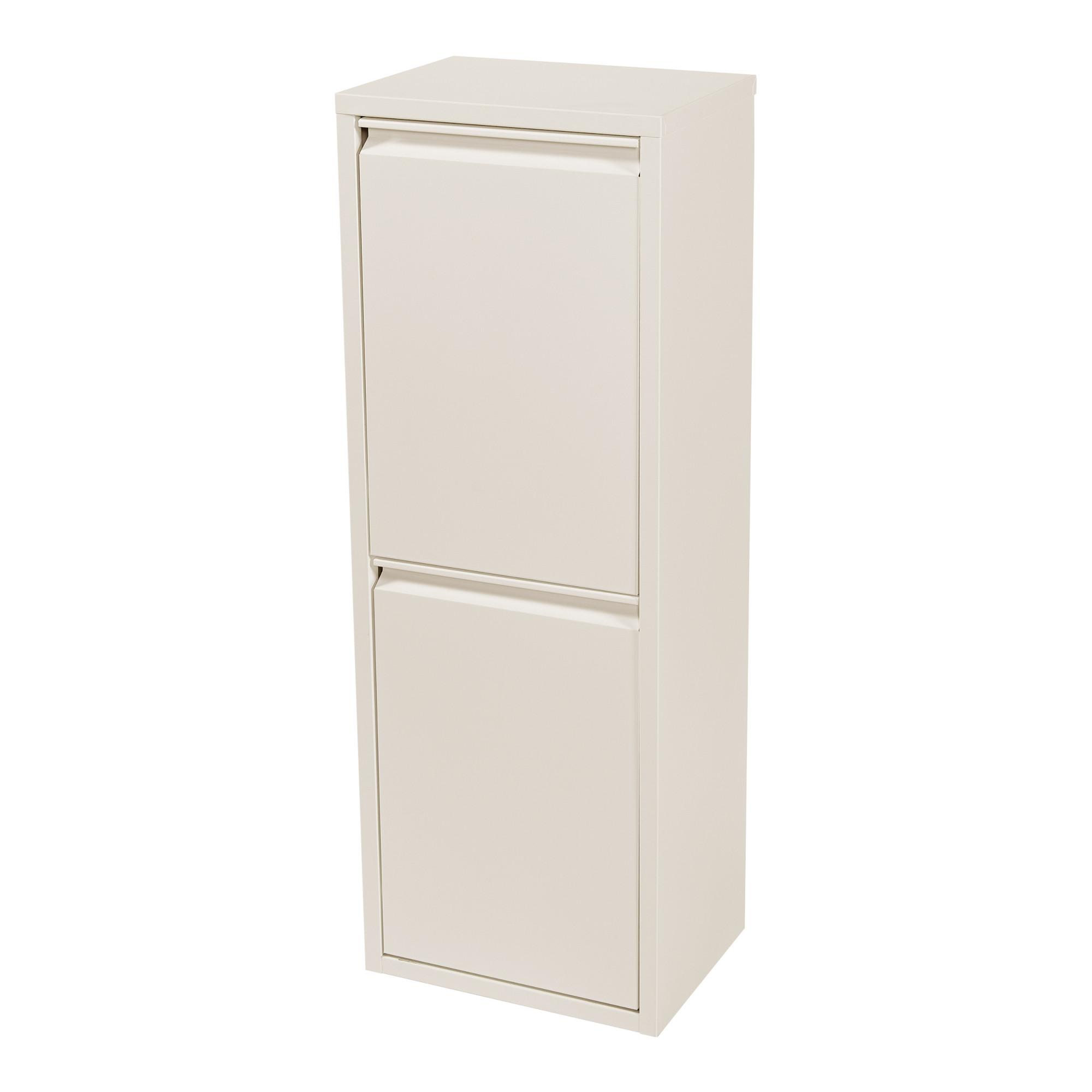 MÜLLTRENNSCHRANK Sollentuna - Creme, Kunststoff/Metall (33/93/25cm) - [en.casa]