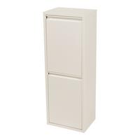 MÜLLTRENNSCHRANK Sollentuna - Creme, Kunststoff/Metall (33/93/25cm) - [en.casa]