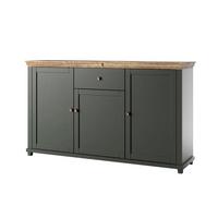 SIDEBOARD Martin Grün und Holz - Grün, Holzwerkstoff (160/93/42cm) - Petits-meubles