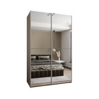 SCHWEBETÜRENSCHRANK 245,5/160/64 2-türig - Kaschmir/Silberfarben, Holz/Metall (160/245/64cm) - Abiks Möbel