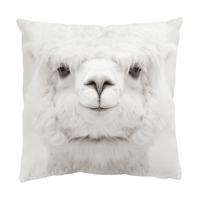 KISSENBEZUG Lächelndes Alpaka 40/40 cm - Weiß, Textil (40/40cm) - Bilderwelten