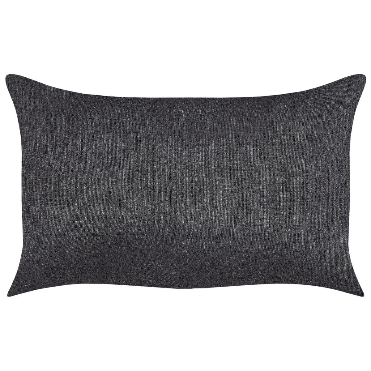 DEKOKISSEN 2er-Set Schwarz 30/50 cm Banori - Schwarz, Textil (50/30cm) - Beliani