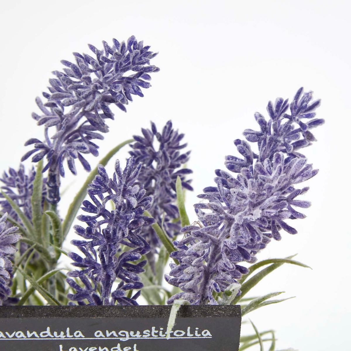KUNSTPFLANZE Lavendel im Terrakotta-Topf, 20 cm - Lila, Kunststoff (20cm) - Homescapes