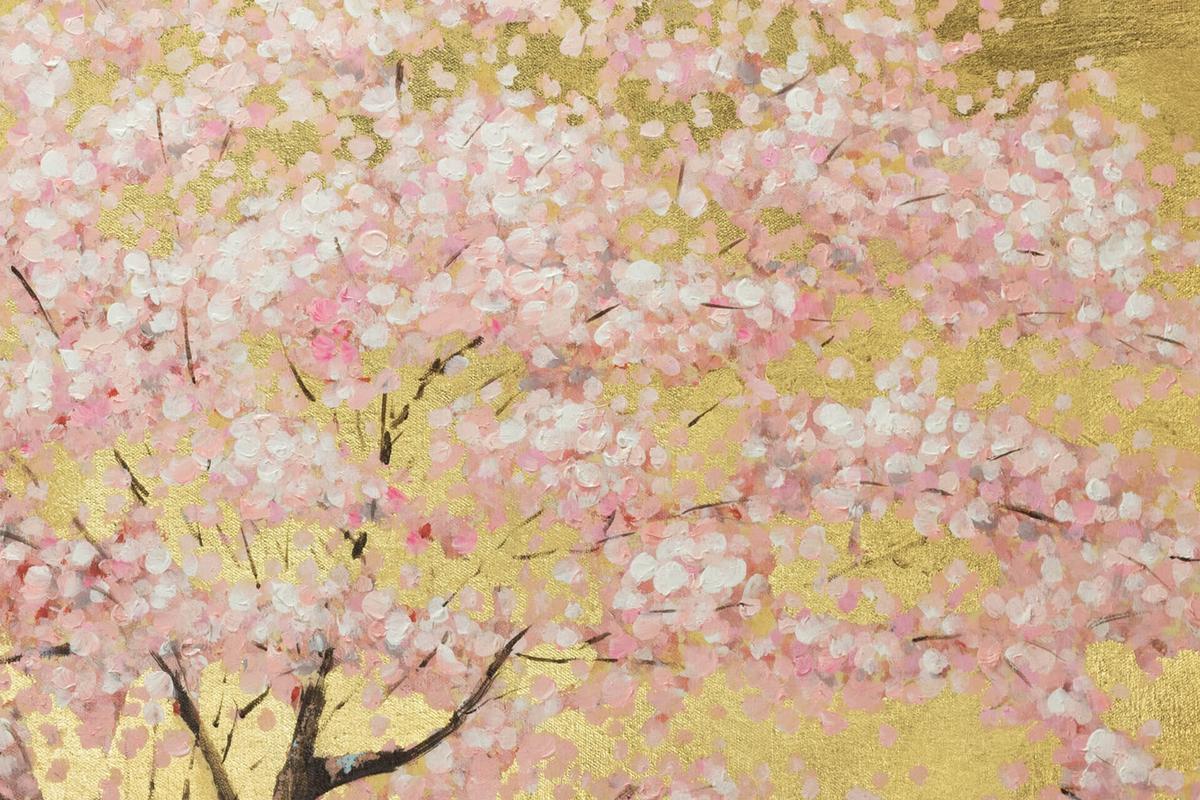 ÖLGEMÄLDE 120/60 cm - Pink/Braun, Holz/Textil (120/60cm) - KUNSTLOFT