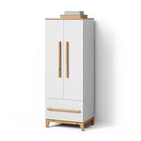 KINDERKLEIDERSCHRANK Mailo Weiß/Artisan 70 x 186.8 cm mit 4 Schubladen - Weiß/Eiche Artisan, Holzwerkstoff (70/186.8/53.4cm) - Livinity®
