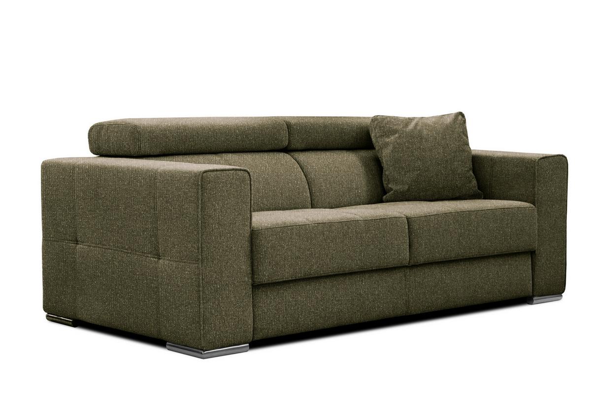 SOFA QUARTZ 3-Sitzer, olivgrün - Olivgrün, Holzwerkstoff/Textil (202/80/102cm) - Wozimo