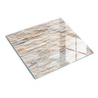 GLASPLATTE 60x52 cm Ziegelmauer - Beige, Glas (60/0.4/52cm) - TULUP