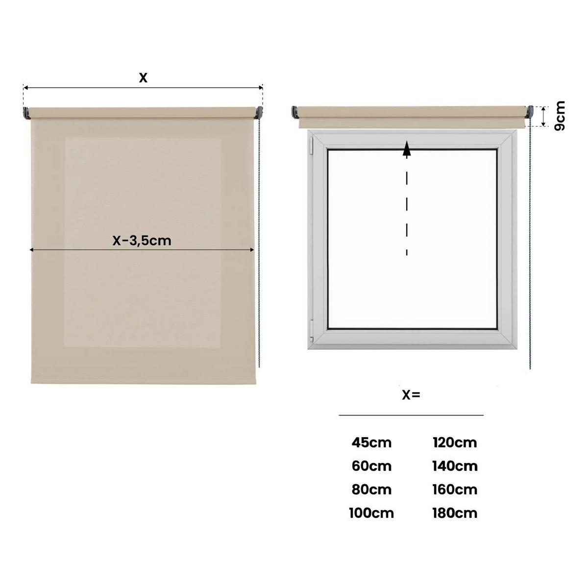 ROLLO | Deco Beige, 100 cm x 250 cm - Beige, Kunststoff (100/250cm) - STORESDECO