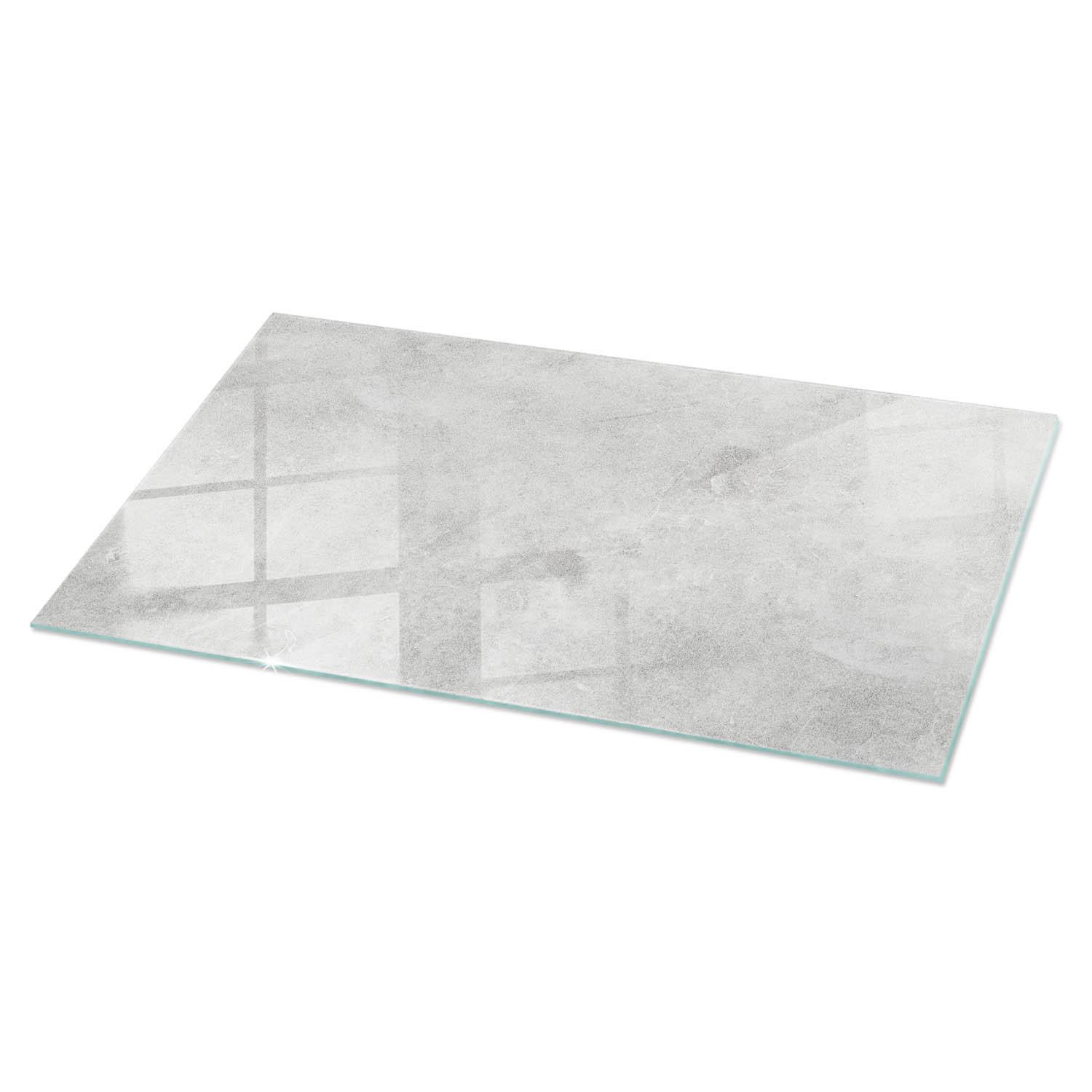 TISCHPLATTE 120x60 cm Betonstruktur mit Kratzern - Hellgrau, Glas (0.4/120/60cm) - TULUP