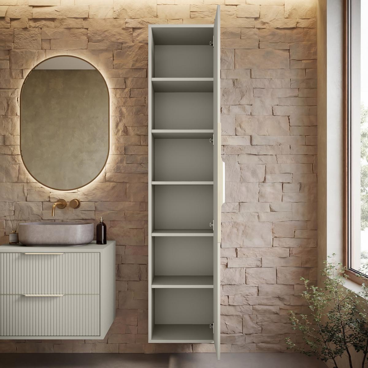BADMÖBEL-SET Rimini 2 Teile Cashmere - 60 x 46 x 46 cm - Kaschmir, Holz (60/46/46cm) - Badplaats