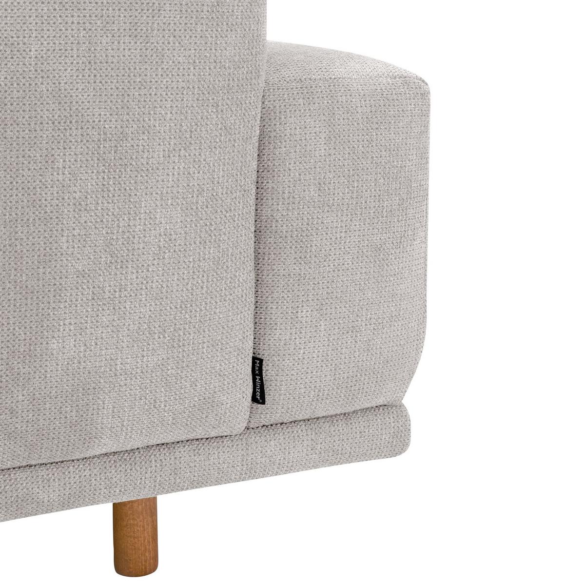 ECKSOFA mit Longchair links Kattryna Flachgewebe silber - Silberfarben, Kunststoff (133/283cm) - 58aufmkessel