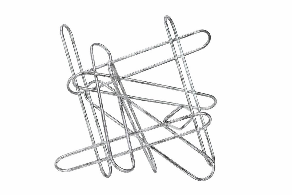 METALLSKULPTUR Silber 45/40 cm - Silberfarben, Metall (3.51/40/25cm) - KUNSTLOFT