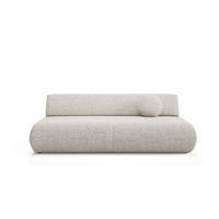 BETTSOFA DELTA Beige Geflochtener Stoff mit Schlaffunktion - Beige, Holz (214/74/100cm) - MASSENO