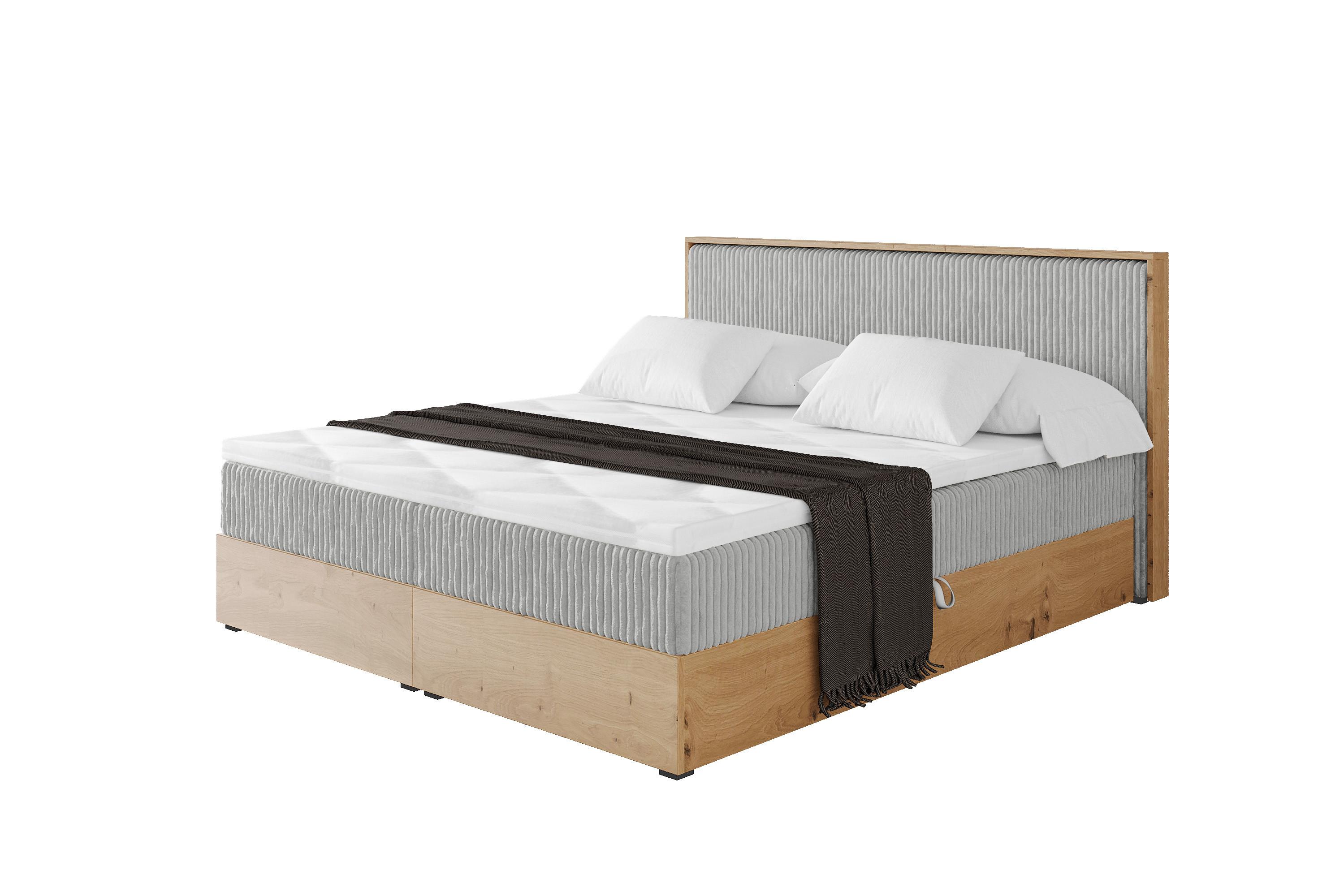 BOXBETT LOLLI9 - 140x200 - H3 Grau - Grau, Holzwerkstoff (140/200cm) - ALTDECOR