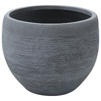 BLUMENTOPF grau rund 50/50/39 cm Zakros - Grau, Naturmaterialien (39cm) - Beliani