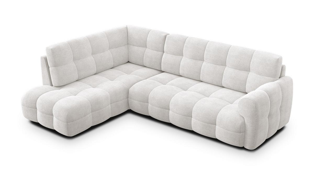 ECKSOFA MELLOW 5-Sitzer, creme - Creme/Schwarz, Holz/Textil (283/191cm) - Wozimo