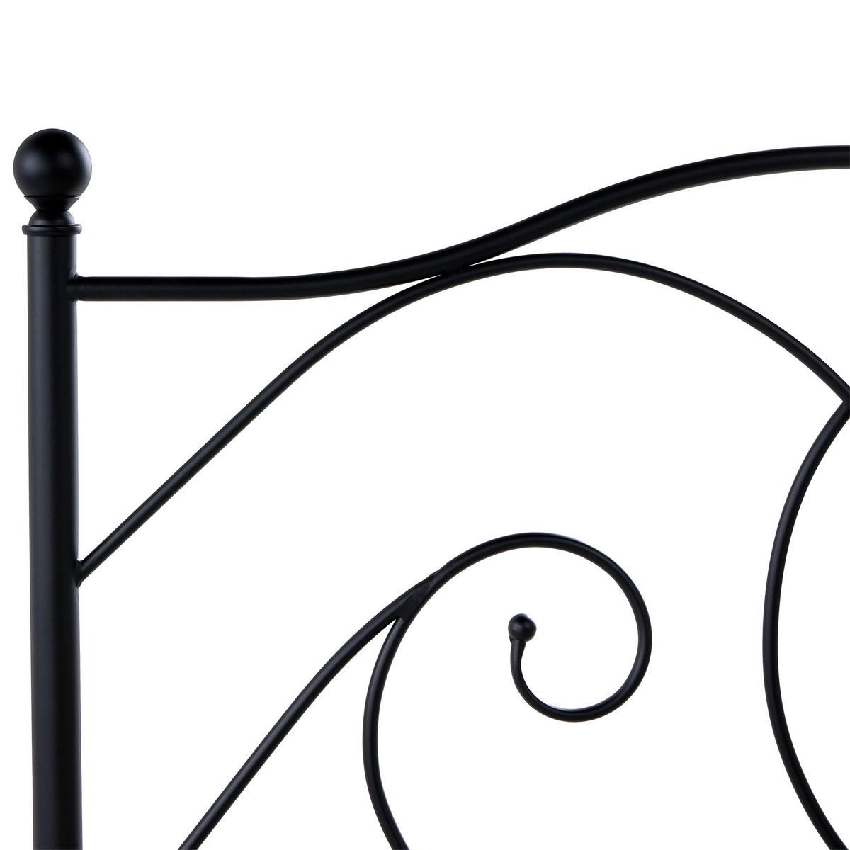 BETT mit Lattenrost 120/200 cm Schwarz Dinard - Schwarz, Metall (120/200cm) - Beliani