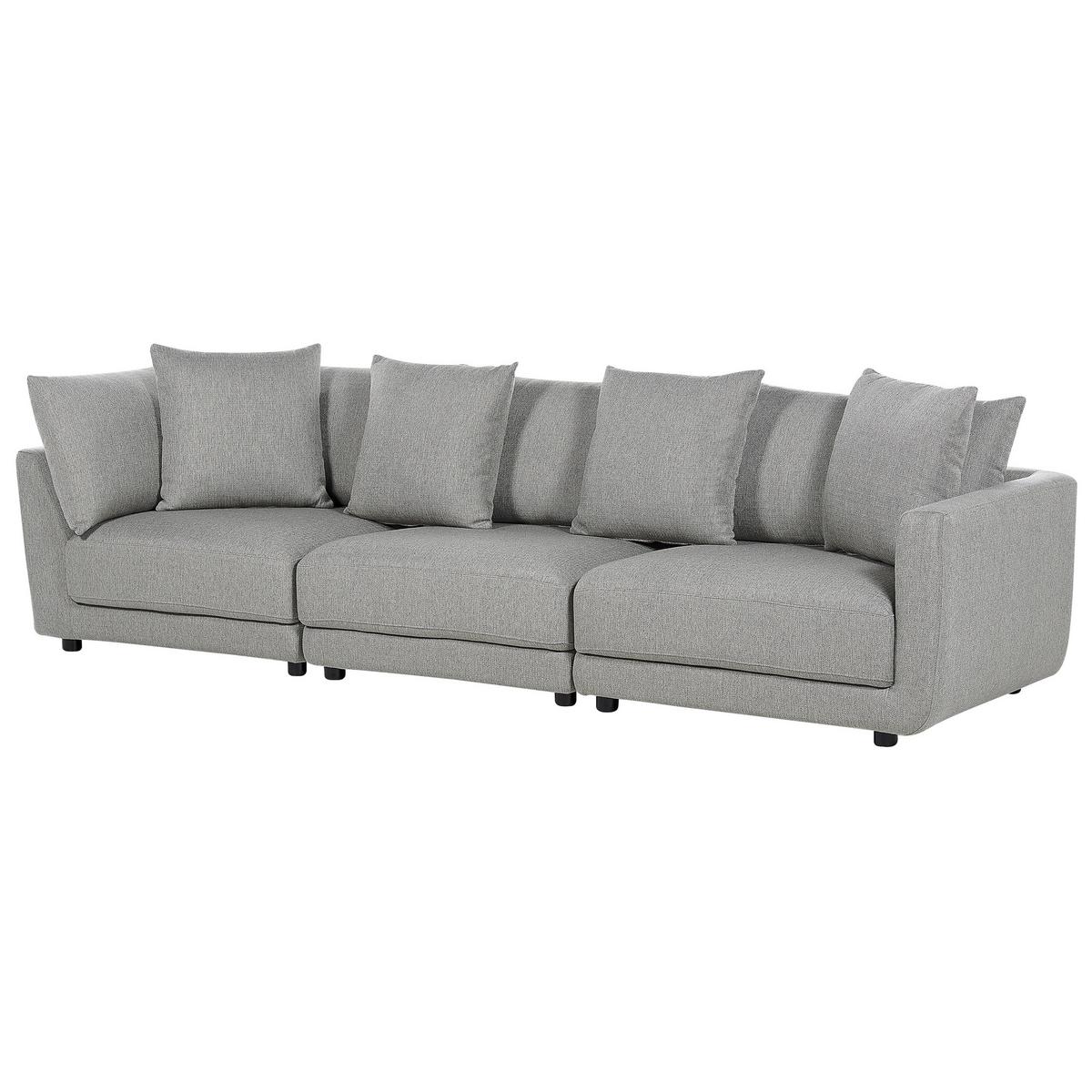 3-SITZER-SOFA hellgrau Sigtuna - Grau, Textil (300/86/102cm) - Beliani