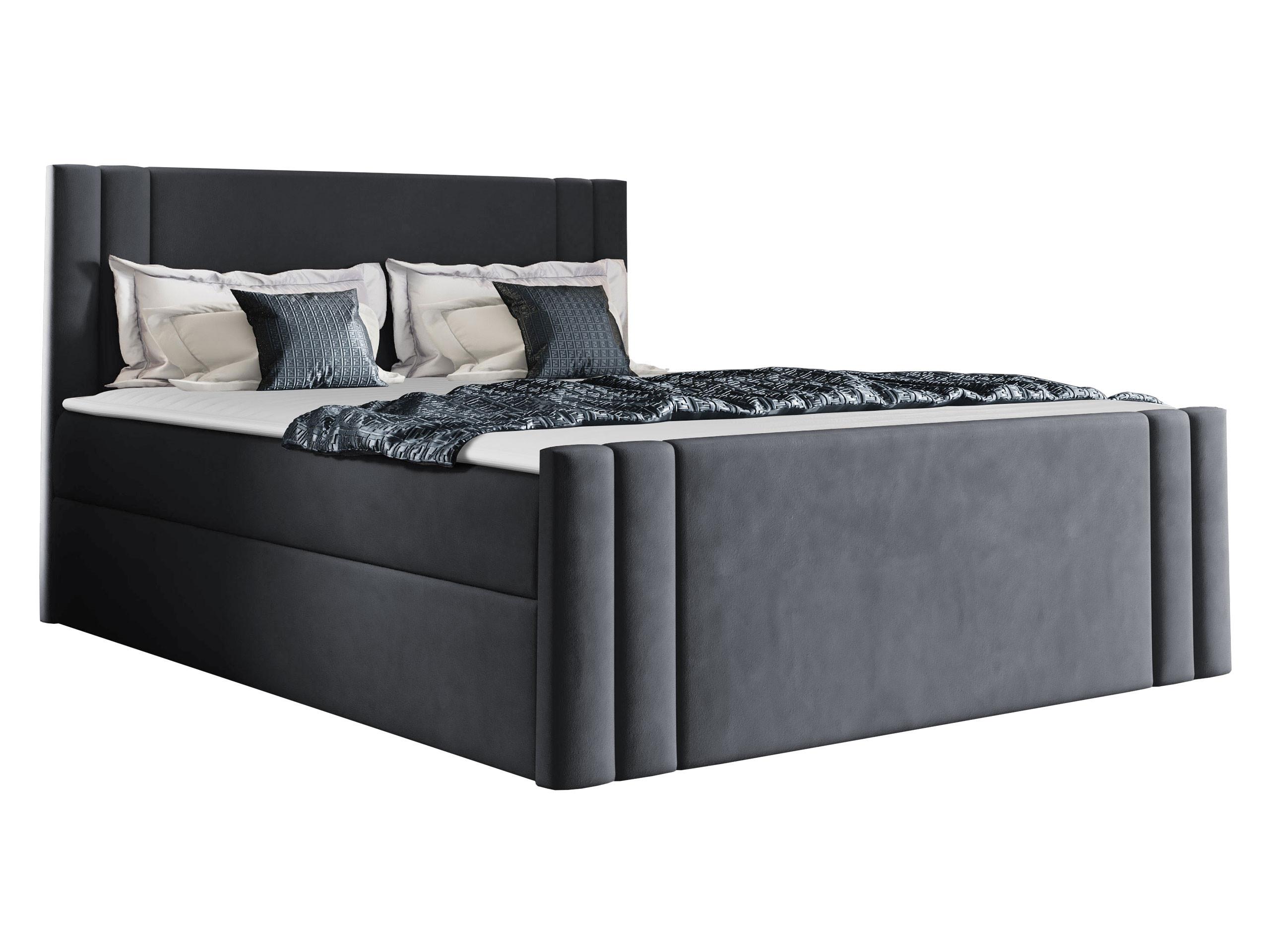 BOXBETT Carmen - H3 - Hellgrau, Holz (140/200cm) - MIRJAN24