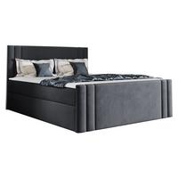 BOXBETT Carmen - H3 - Hellgrau, Holz (160/200cm) - MIRJAN24