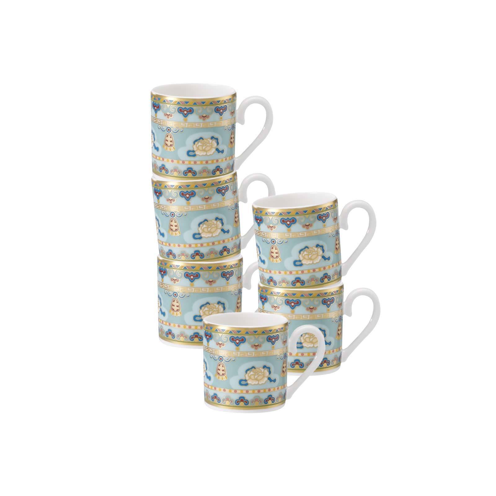 ESPRESSOTASSEN Samarkand Aquamarin bunt 50 ml 6er Set - Multicolor, Keramik (0.05L) - Villeroy & Boch