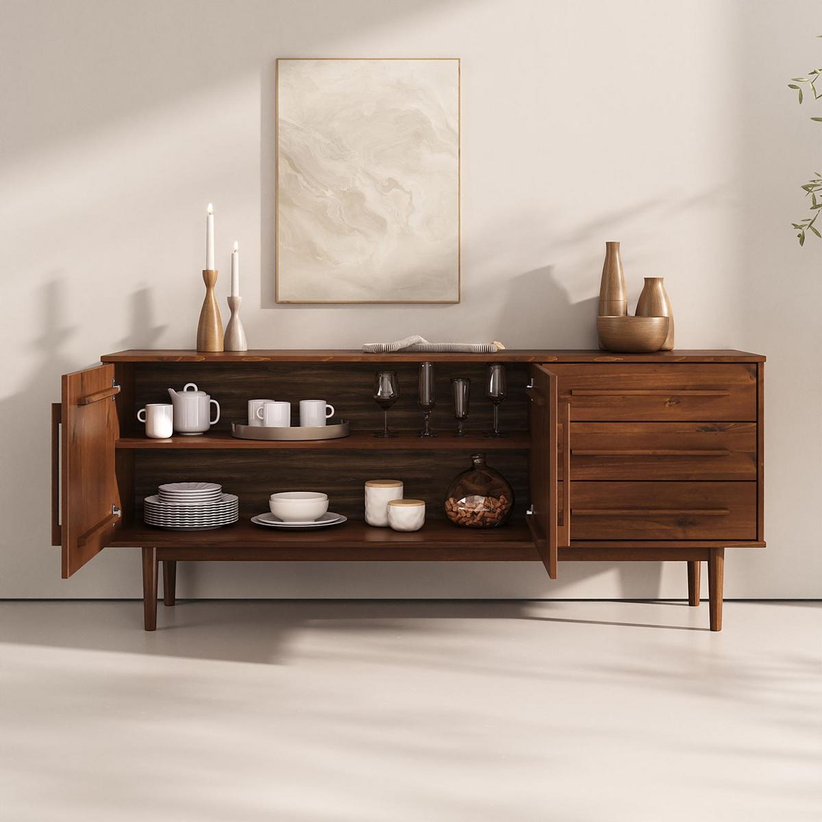 SIDEBOARD TECCA Kastanie - Kastanienfarben, Holz (170/71/41cm) - IDIMEX