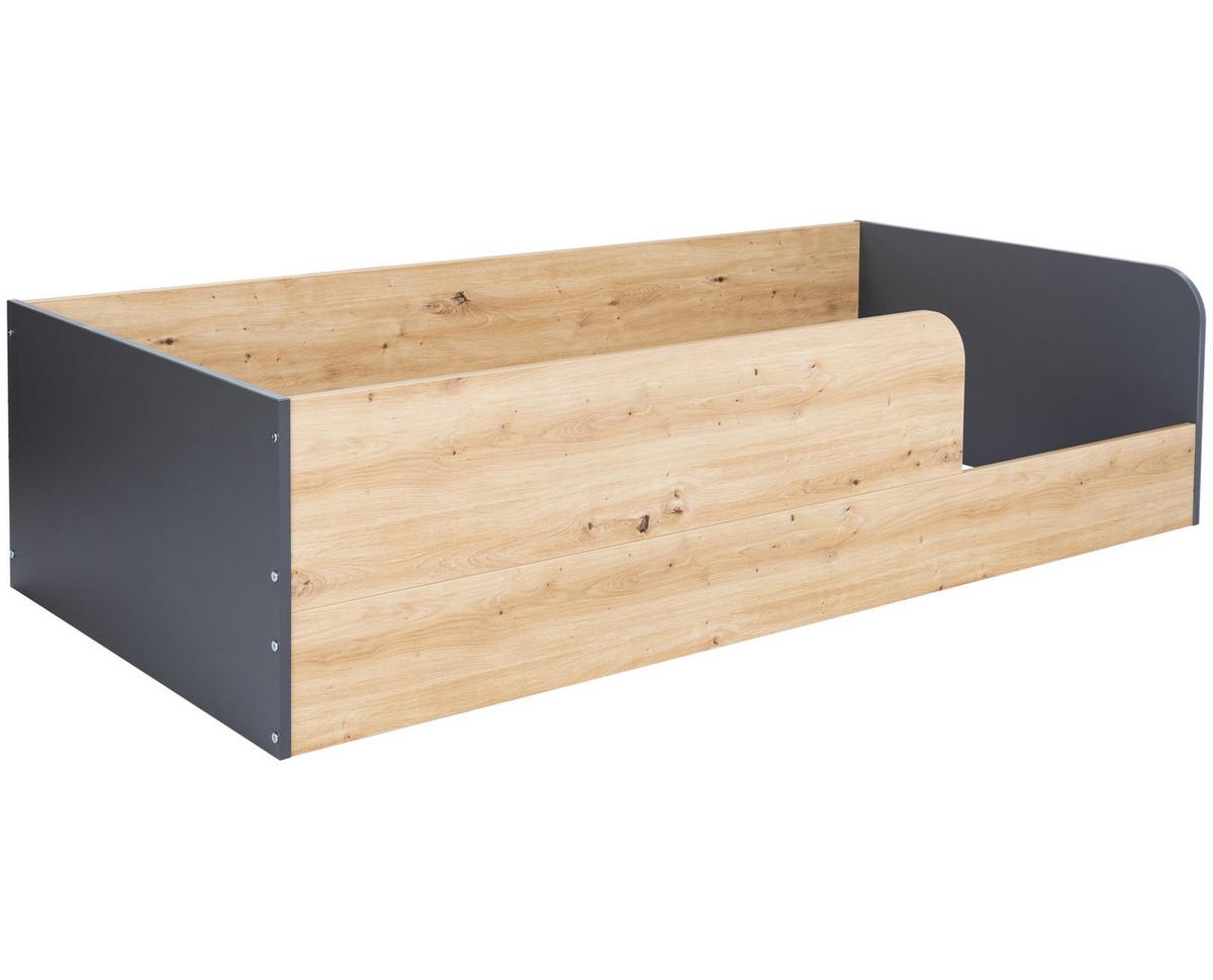 KINDERZIMMER Komplettset Alessio 4-tlg - Anthrazit/Silberfarben, Holzwerkstoff/Kunststoff (1/1/1cm) - arthur berndt
