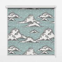 INNENROLLO - Fensterrollo - Rollo - 110x140 cm - Wolken - Weiß, Kunststoff (110/140/0.5cm) - TULUP